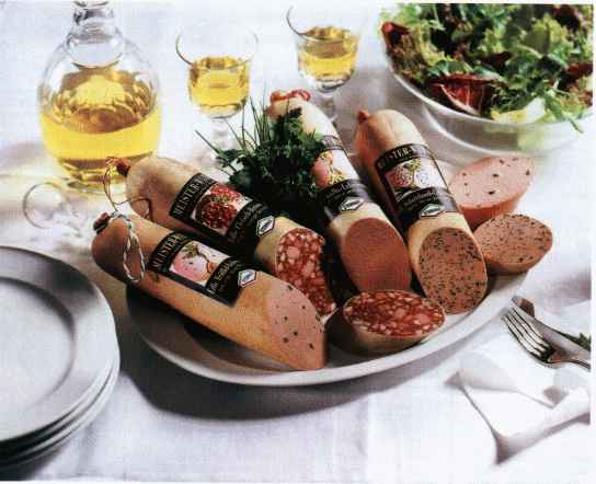 Kochwurst, Leberwurst, Leberrolle, Rotwurst, Blutwurst